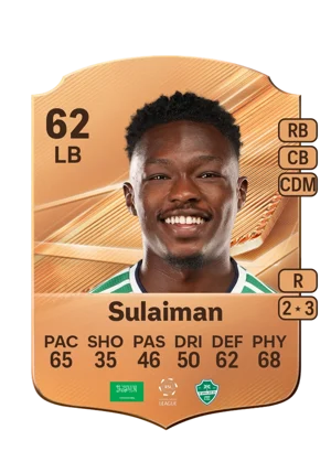 Sulaiman - 62 - Rare EA FC 27 card