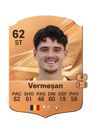 Vermeșan - 62 - Rare EA FC 27 card