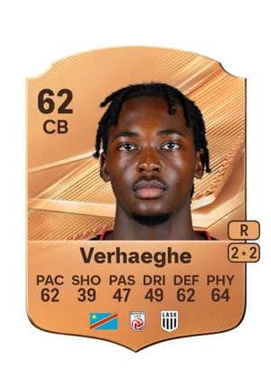 Verhaeghe - 62 - Rare EA FC 27 card