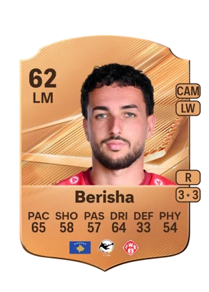 Berisha - 62 - Rare EA FC 27 card
