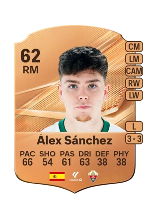 Álex Sánchez - 62 - Rare EA FC 27 card