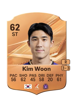 Kim Woon - 62 - Rare EA FC 27 card