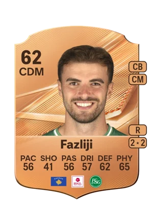 Fazliji - 62 - Rare EA FC 27 card