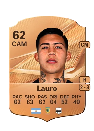 Lauro - 62 - Rare EA FC 27 card