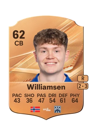 Williamsen - 62 - Rare EA FC 27 card