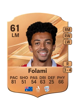 Folami - 61 - Rare EA FC 27 card