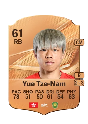 Yue Tze-Nam - 61 - Rare EA FC 27 card