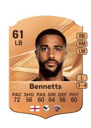 Bennetts - 61 - Rare EA FC 27 card