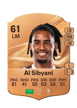 Al Sibyani - 61 - Rare EA FC 27 card
