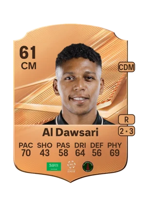 Al Dawsari - 61 - Rare EA FC 27 card