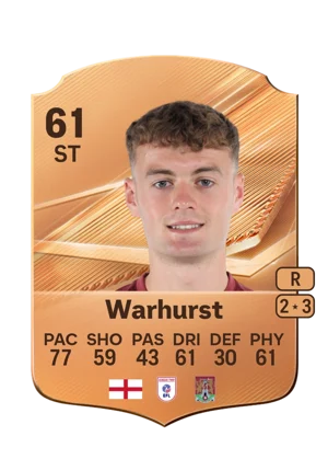 Warhurst - 61 - Rare EA FC 27 card