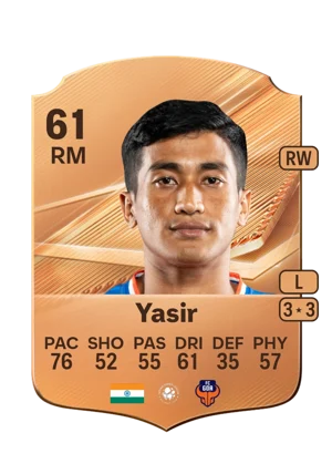 Yasir - 61 - Rare EA FC 27 card