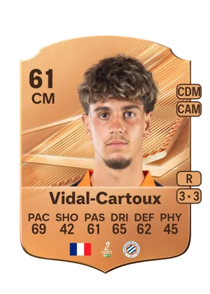 Vidal-Cartoux - 61 - Rare EA FC 27 card