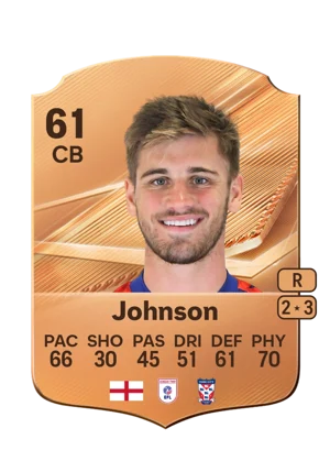 Johnson - 61 - Rare EA FC 27 card