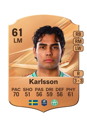Karlsson - 61 - Rare EA FC 27 card