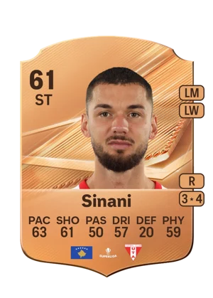 Sinani - 61 - Rare EA FC 27 card