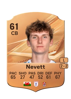 Nevett - 61 - Rare EA FC 27 card