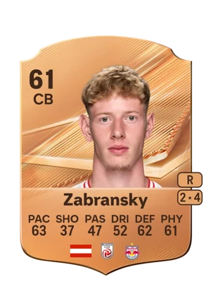 Zabransky - 61 - Rare EA FC 27 card