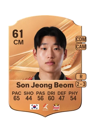 Son Jeong Beom - 61 - Rare EA FC 27 card