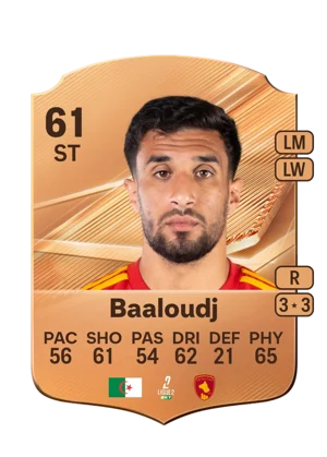 Baaloudj - 61 - Rare EA FC 27 card