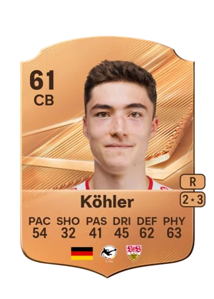Köhler - 61 - Rare EA FC 27 card