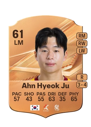 Ahn Hyeok Ju - 61 - Rare EA FC 27 card