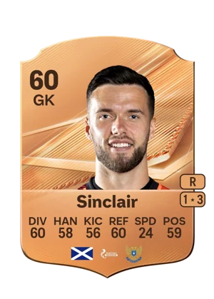 Sinclair - 60 - Rare EA FC 27 card