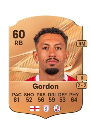 Gordon - 60 - Rare EA FC 27 card