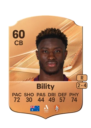 Bility - 60 - Rare EA FC 27 card