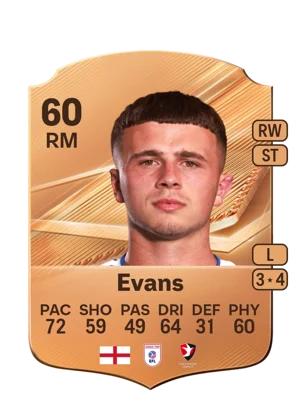 Evans - 60 - Rare EA FC 27 card