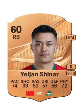 Yeljan Shinar - 60 - Rare EA FC 27 card