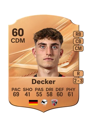 Decker - 60 - Rare EA FC 27 card