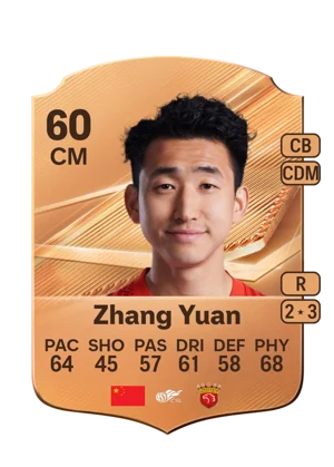 Zhang Yuan - 60 - Rare EA FC 27 card
