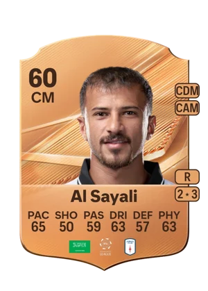 Al Sayali - 60 - Rare EA FC 27 card