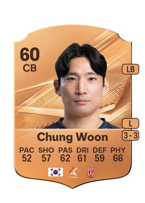 Chung Woon - 60 - Rare EA FC 27 card