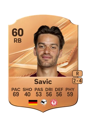 Savic - 60 - Rare EA FC 27 card