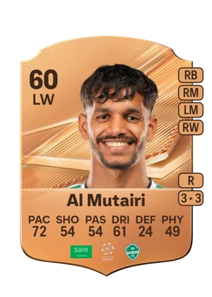 Al Mutairi - 60 - Rare EA FC 27 card
