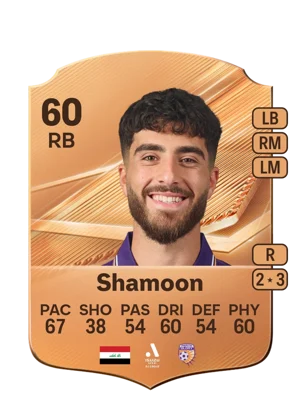Shamoon - 60 - Rare EA FC 27 card