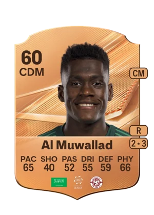 Al Muwallad - 60 - Rare EA FC 27 card