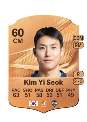 Kim Yi Seok - 60 - Rare EA FC 27 card