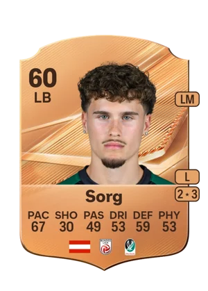 Sorg - 60 - Rare EA FC 27 card