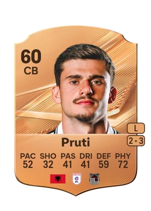 Pruti - 60 - Rare EA FC 27 card