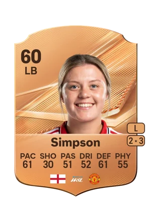 Simpson - 60 - Rare EA FC 27 card