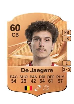 De Jaegere - 60 - Rare EA FC 27 card