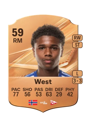 West - 59 - Rare EA FC 27 card