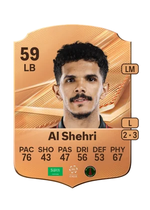 Al Shehri - 59 - Rare EA FC 27 card