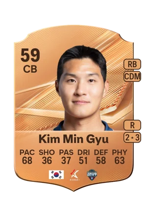 Kim Min Gyu - 59 - Rare EA FC 27 card