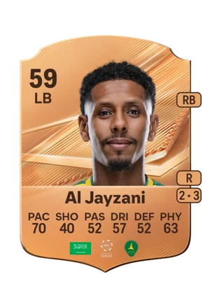 Al Jayzani - 59 - Rare EA FC 27 card