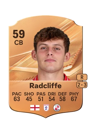 Radcliffe - 59 - Rare EA FC 27 card