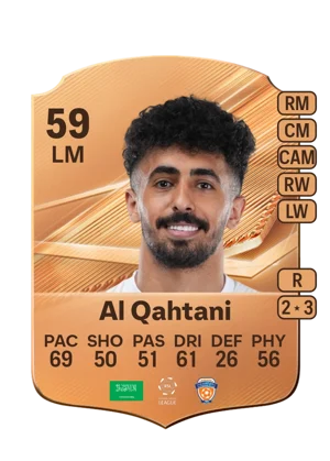 Al Qahtani - 59 - Rare EA FC 27 card